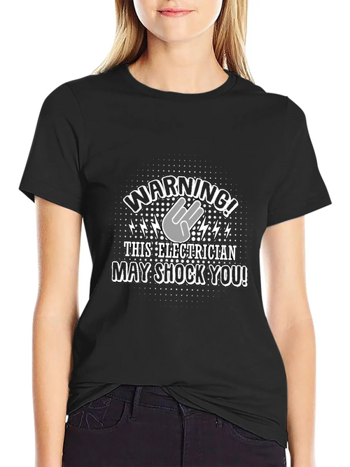 Warning! Electrician T-Shirt - Funny Electric Shock Design
