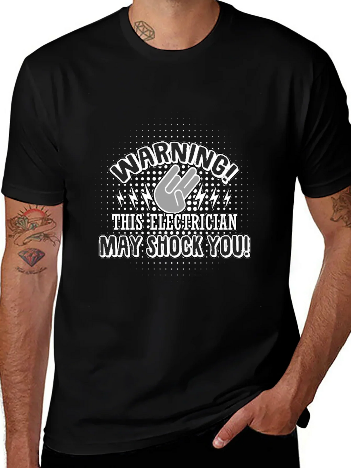 Warning! Electrician T-Shirt - Funny Electric Shock Design