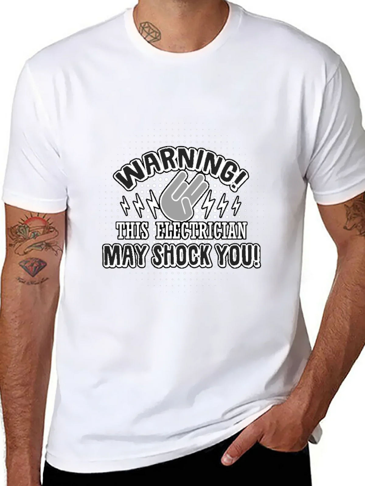 Warning! Electrician T-Shirt - Funny Electric Shock Design