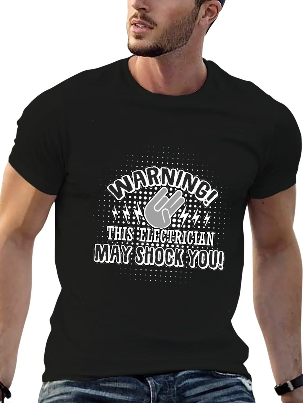 Warning! Electrician T-Shirt - Funny Electric Shock Design