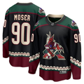 Men's Arizona Coyotes J.J. Moser #90 Black Home Breakaway Jersey1