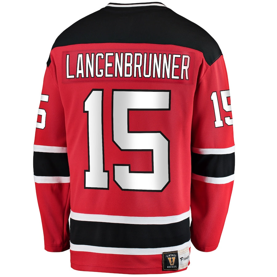 Jamie Langenbrunner New Jersey Devils   Premier Breakaway Retired  Jersey - Red