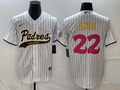 Men's San Diego Padres Juan Soto #22 White Replica Player Jersey1 Joint Edition