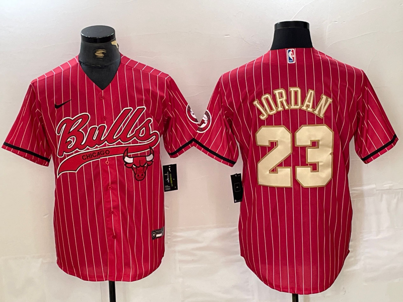 Men's Chicago Bulls Michael Jordan #23 Red Player Game Jersey