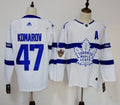Men's Toronto Maple Leafs Leo Komarov #47 White Player Jersey1