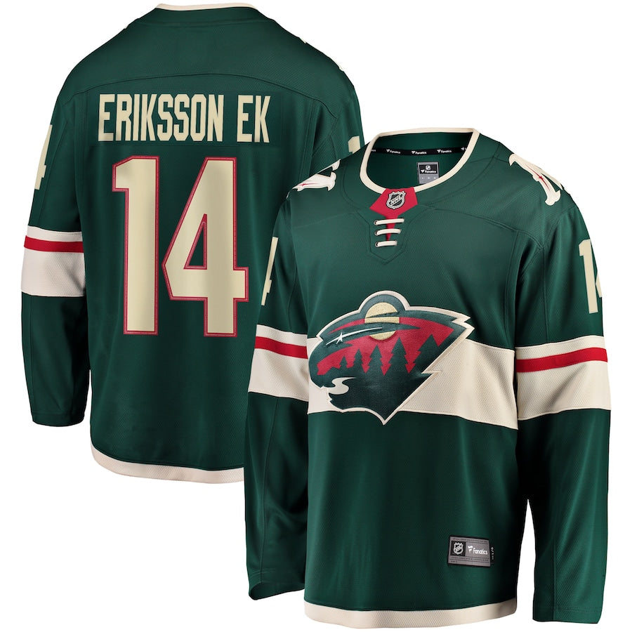 Joel Eriksson Ek Minnesota Wild   Breakaway Jersey - Green