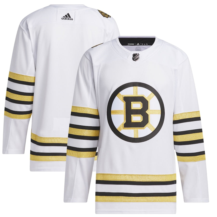 Boston Bruins   100th Anniversary Primegreen   Jersey - White