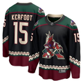 Men's Arizona Coyotes Alex Kerfoot #15 Black Home Breakaway Jersey1