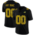 Custom1 Carolina Panthers Leopard Print Fashion Vapor Limited Jersey1 Black Stitched American Football Jerseys