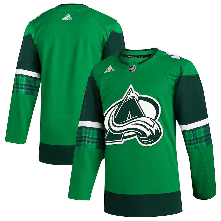 Colorado Avalanche   2023 St. Patrick's Day Primegreen   Jersey - Kelly Green