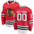 Men's Chicago Blackhawks Red Home Breakaway Custom Jersey1