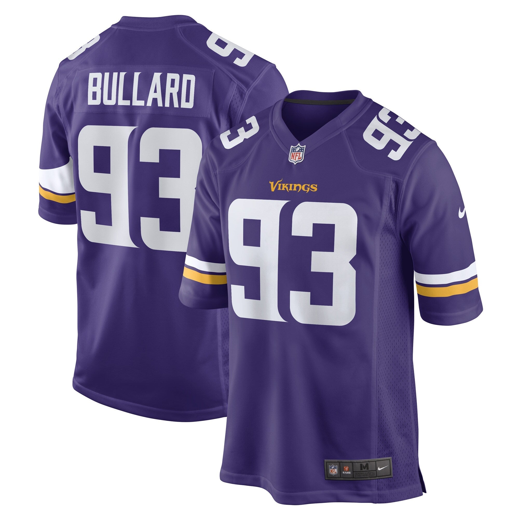 Jonathan Bullard Minnesota Vikings Nike Game   Jersey - Purple