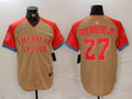 Men's American League Vladimir Guerrero Jr. #27 Cream 2024 MLB All-Star Game Limited Player Jersey1