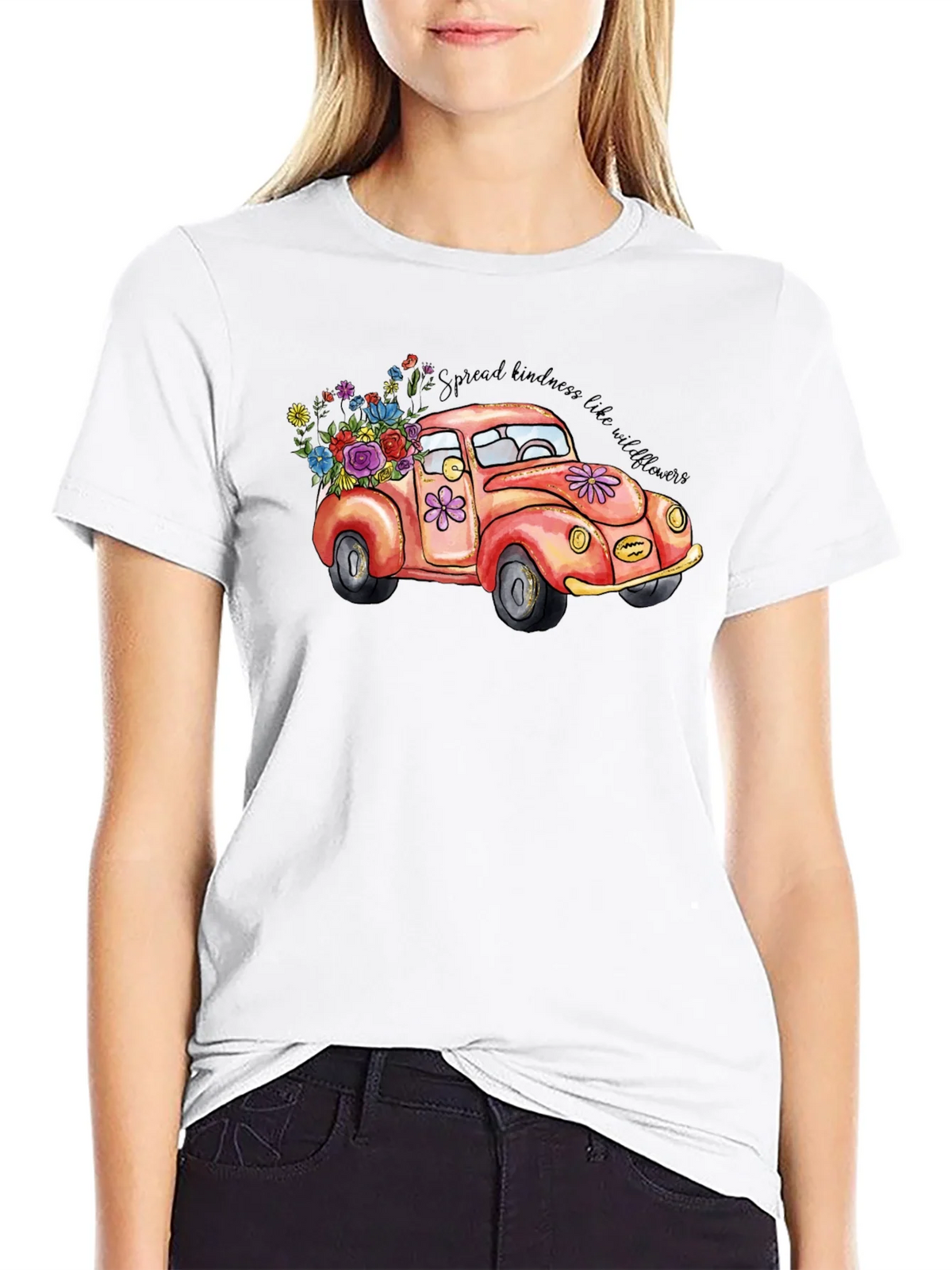 Kindness Car Graphic Tee - Black