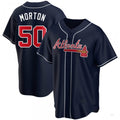 Atlanta Braves #50 Charlie Morton Navy Alternate Jersey Stitches Baseball Jerseys