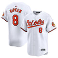 B.Orioles #8 Cal Ripken Jr. Player White Home Limited Baseball Jerseys