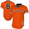 B.Orioles #8 Cal Ripken Jr Player  Orange 1988 Authentic Cooperstown Collection Mesh Batting Practice Jersey Baseball Jerseys