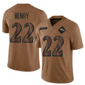 B.Ravens #22 Derrick Henry Player Brown Salute To Service Limited Football Jerseys
