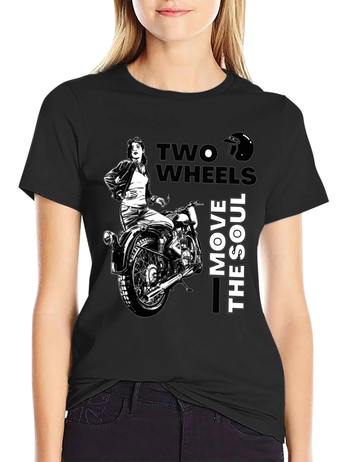 Two Wheels Move The Soul Biker T-Shirt