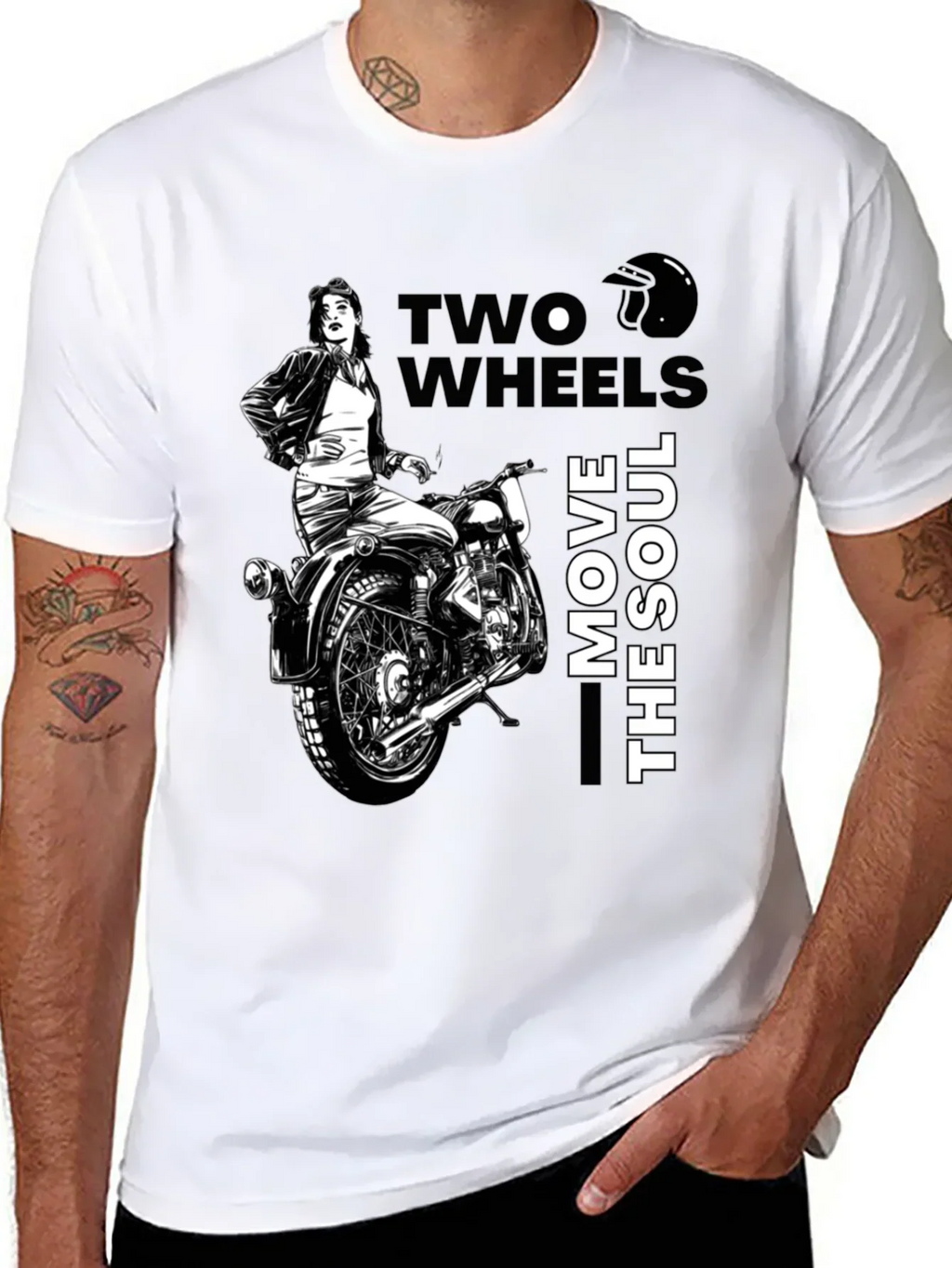 Two Wheels Move The Soul Biker T-Shirt