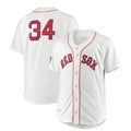 B.Red Sox #34 David Ortiz  Big & Tall Home Authentic Player White Baseball Jerseys