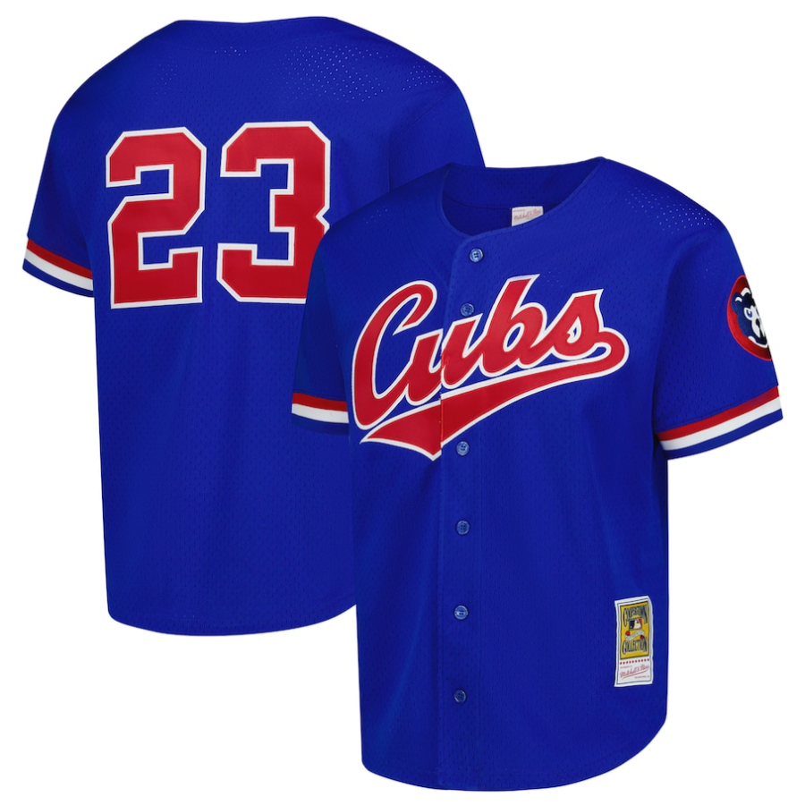 C.Cubs #23 Ryne Sandberg Player  Cooperstown Throwback Replica Royal Blue Baseball Jerseys