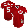 C.Reds #5 Johnny Bench Player  Red 1983  Cooperstown Collection Mesh Batting Practice Baseball Jerseys