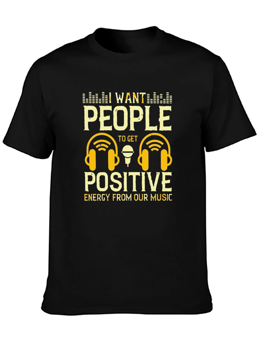 Positive Energy Music T-Shirt - DJ Headphones Graphic Tee