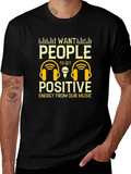 Positive Energy Music T-Shirt - DJ Headphones Graphic Tee