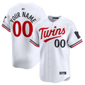 Custom M.Twins White Home Limited Baseball Jerseys