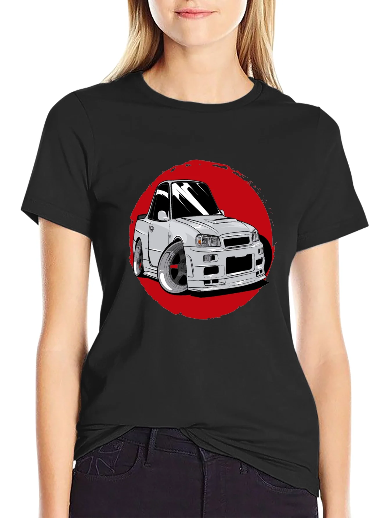 Car Graphic Tee - Red Circle Design