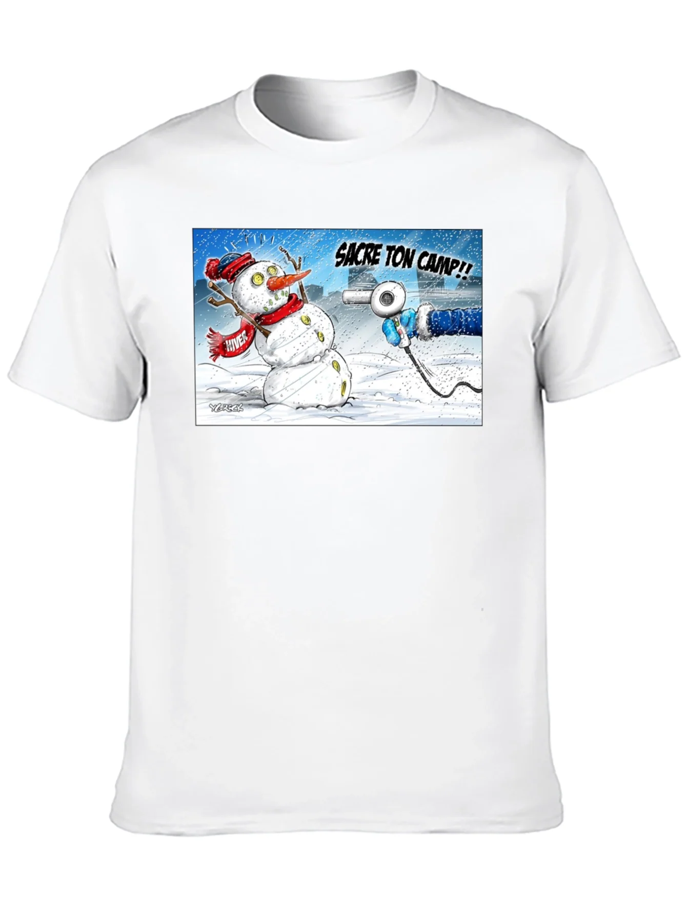 Funny Snowman Cartoon T-Shirt