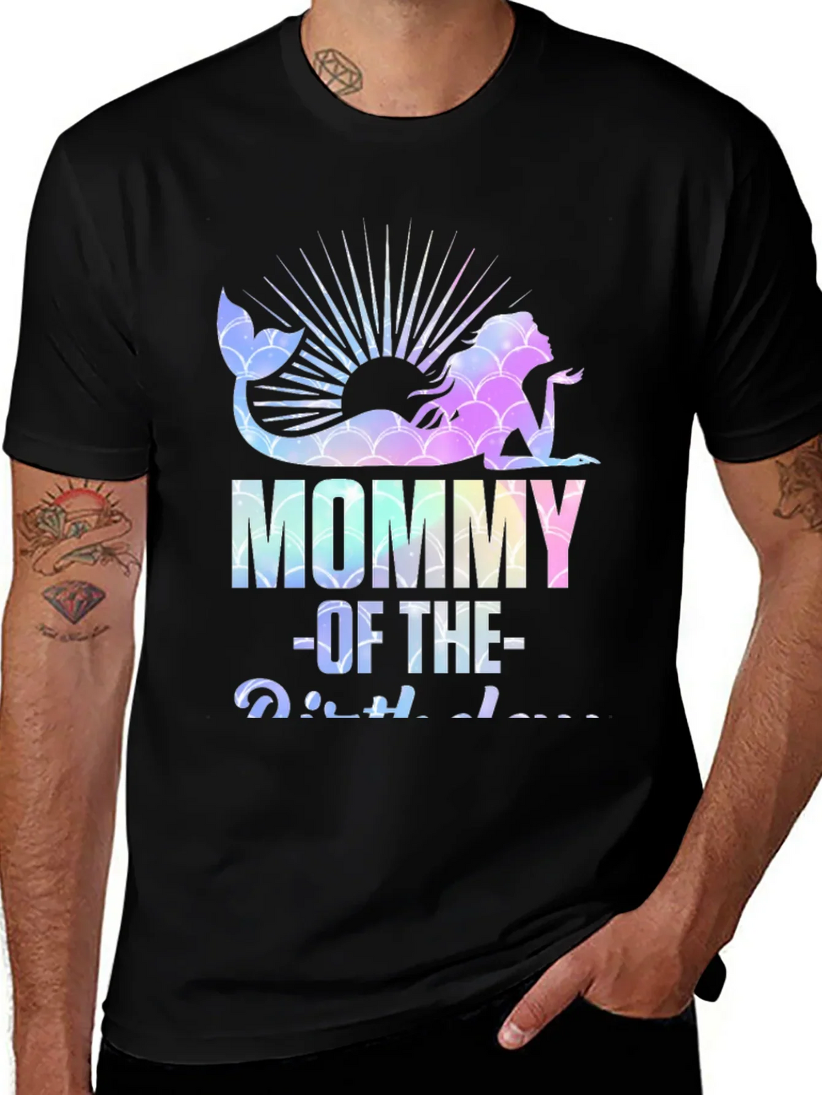 Mommy of the Birthday Mermaid Graphic Tee