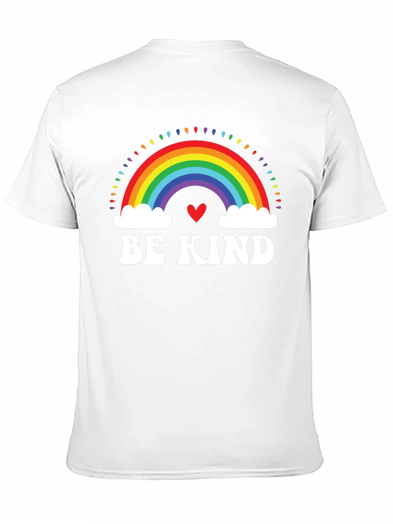 Be Kind Rainbow Heart Graphic Tee