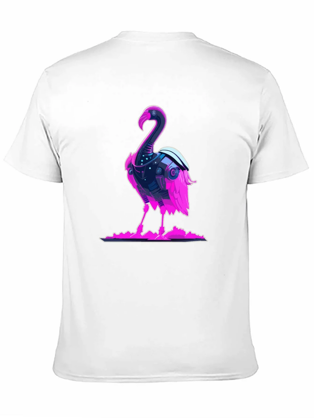 Cyberpunk Flamingo Graphic Tee - Cool Novelty T-Shirt