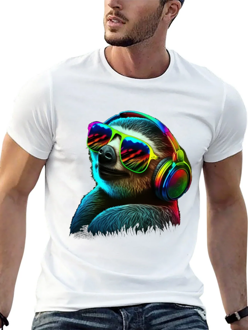 Cool Sloth T-Shirt: Music Lover Style