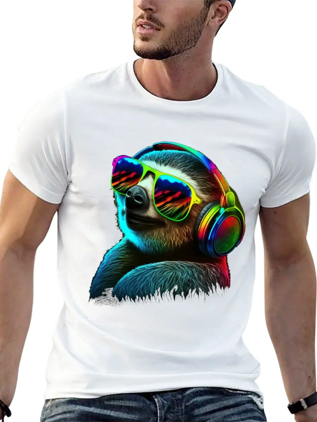 Cool Sloth T-Shirt: Music Lover Style
