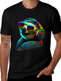 Cool Sloth T-Shirt: Music Lover Style