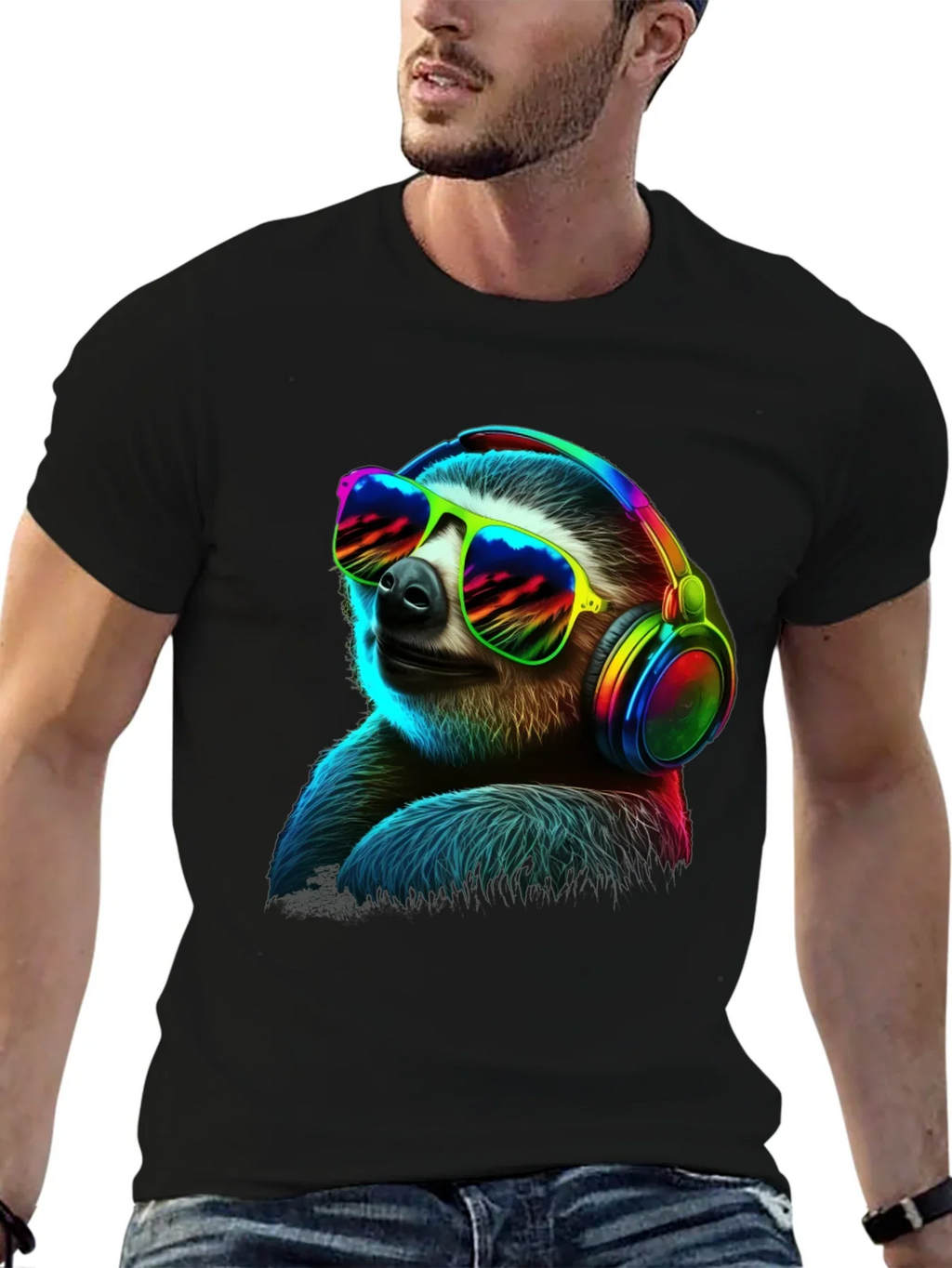 Cool Sloth T-Shirt: Music Lover Style