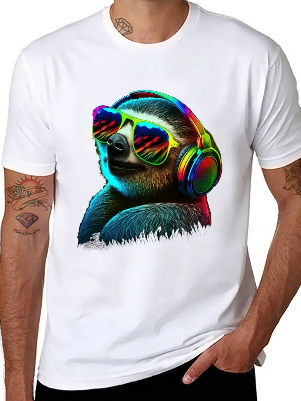 Cool Sloth T-Shirt: Music Lover Style