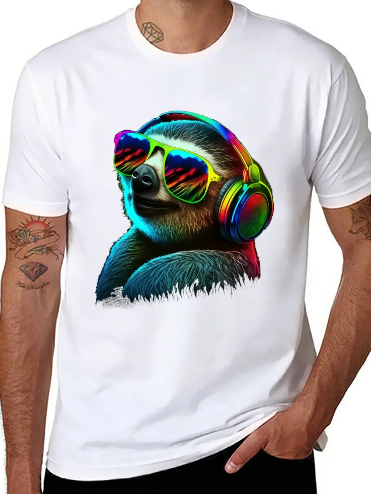 Cool Sloth T-Shirt: Music Lover Style