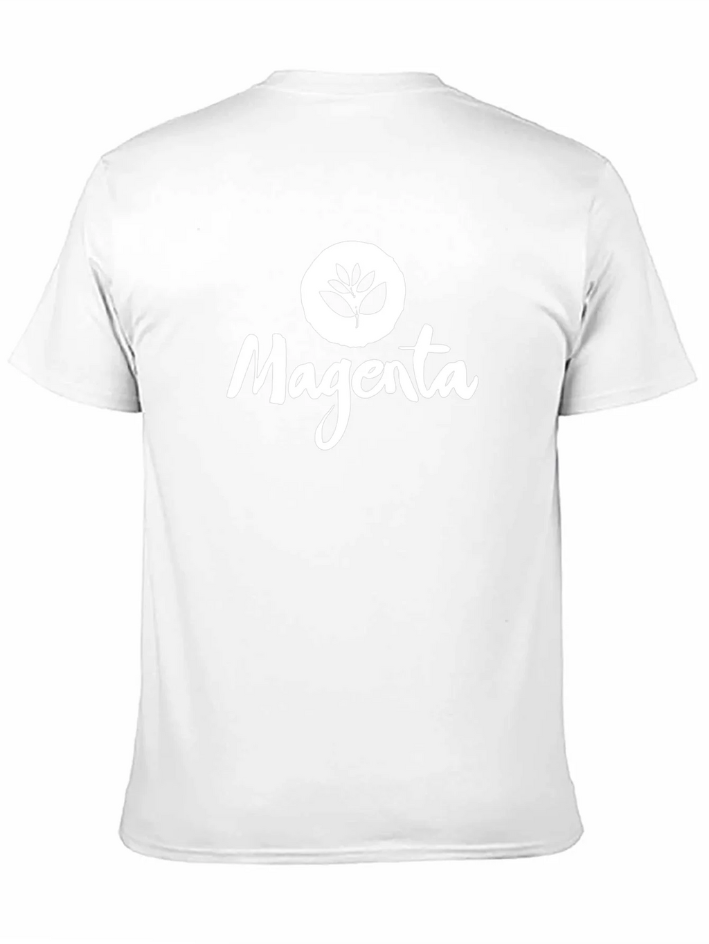 Magenta Leaf Logo Black T-Shirt