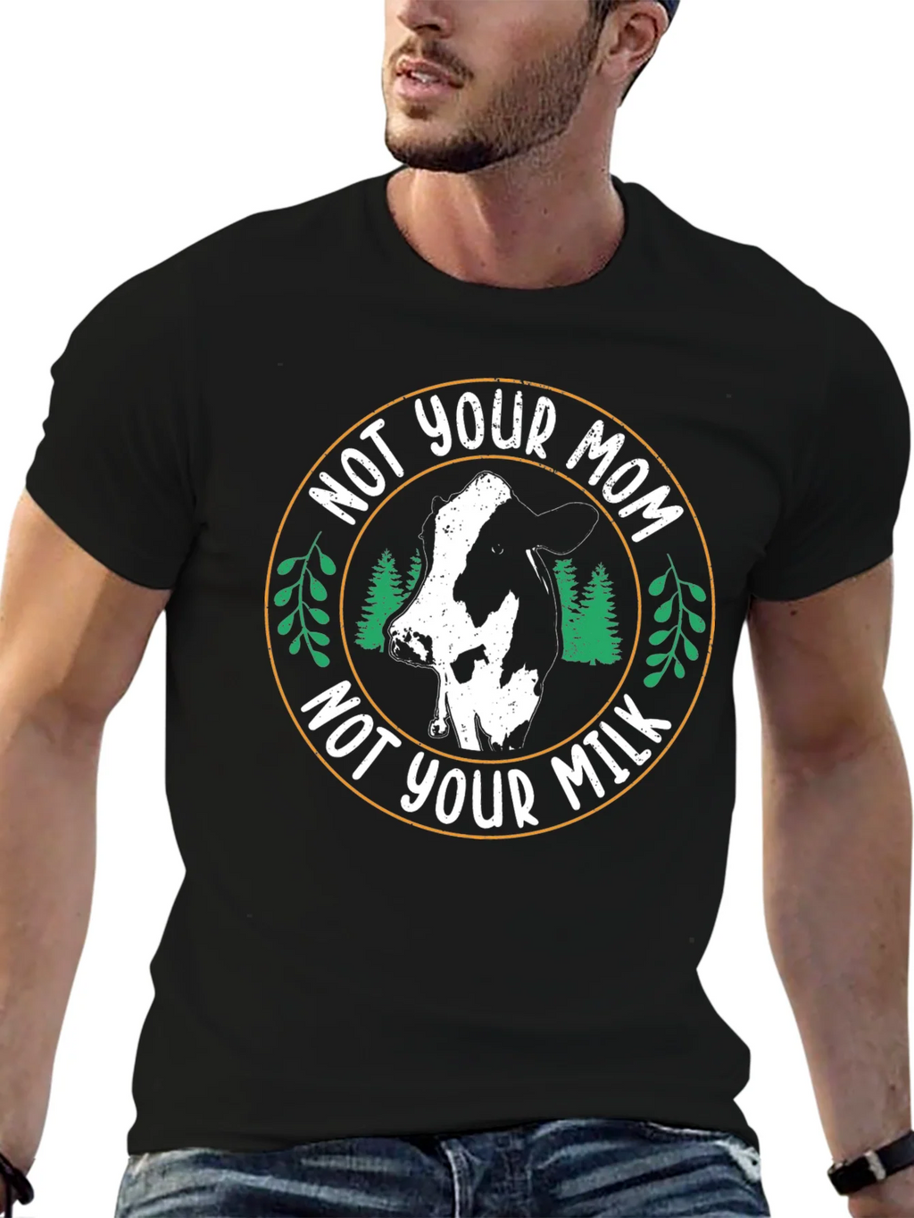 Vegan T-Shirt - Not Your Mom Not Your Milk