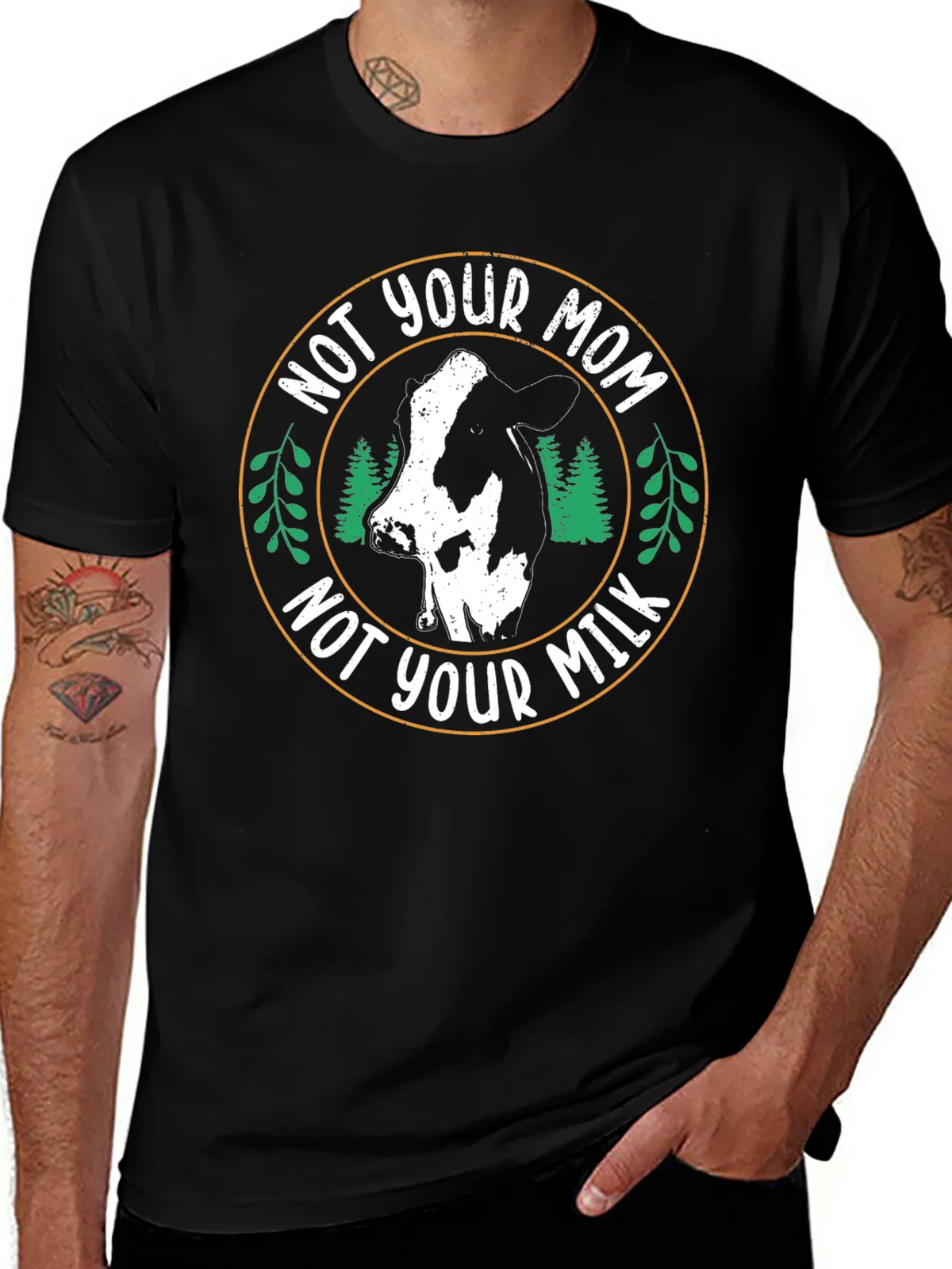 Vegan T-Shirt - Not Your Mom Not Your Milk