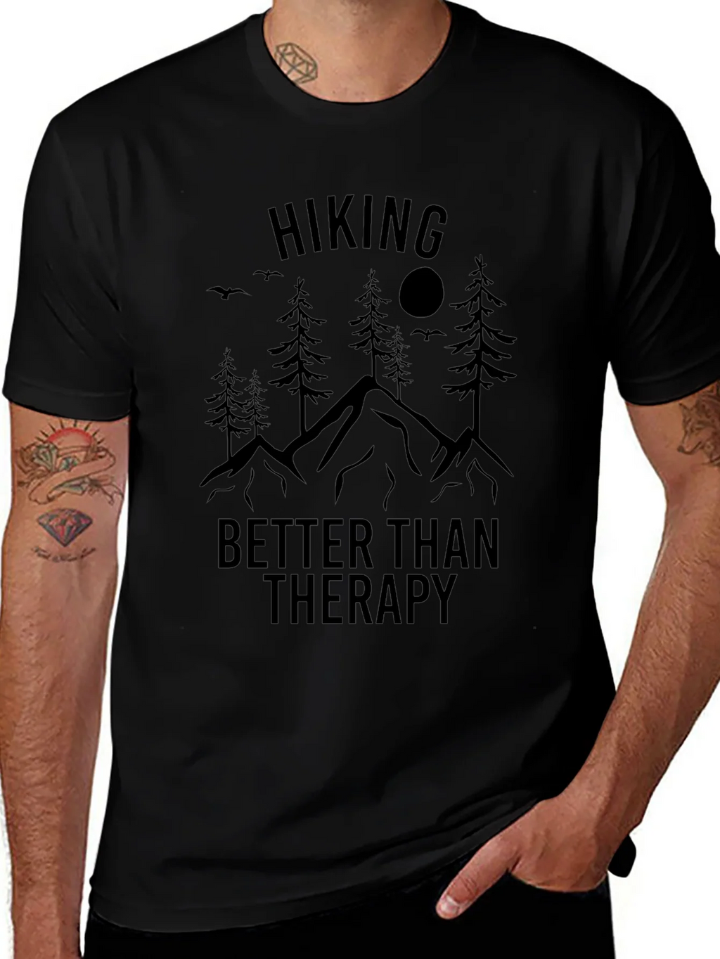 Hiking Therapy Graphic Tee - Nature Lovers Shirt