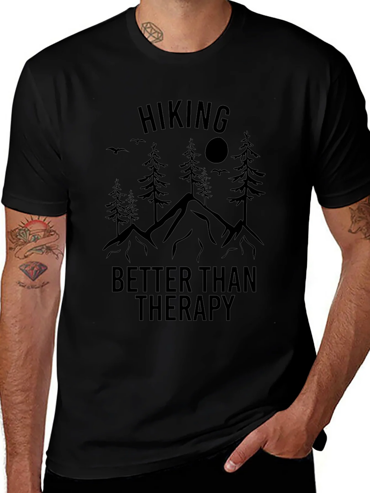 Hiking Therapy Graphic Tee - Nature Lovers Shirt