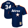 H.Astros #34 Nolan Ryan Player  Navy 1988 Authentic Cooperstown Collection Mesh Batting Practice Baseball Jerseys