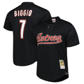 H.Astros #7 Craig Biggio Player  Black Cooperstown Collection Mesh Batting Practice Baseball Jerseys