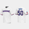 #50 HECTOR NERIS DOMINICAN REPUBLIC BASEBALL 2023 WORLD BASEBALL CLASSIC REPLICA JERSEY ¨C WHITE Stitches Baseball Jerseys