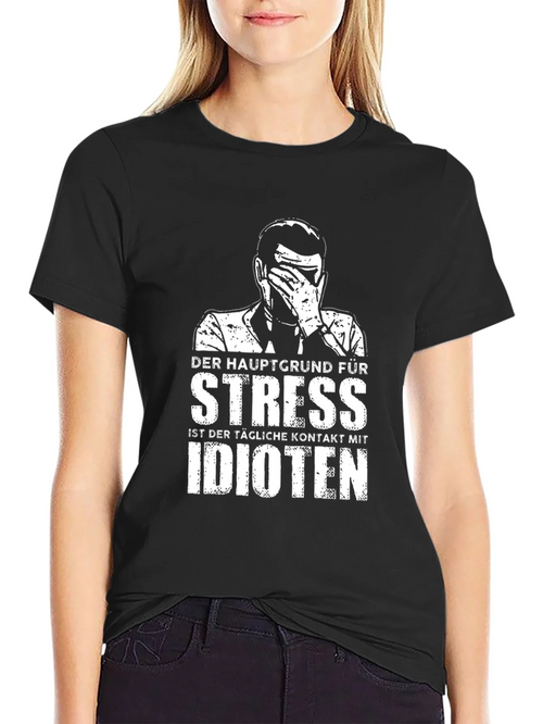Stress Idioten T-Shirt - Black